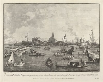 Dóže v Bucintoru opouští San Nicolò di Lido, 17631766. od Giovanni Battista Brostoloni