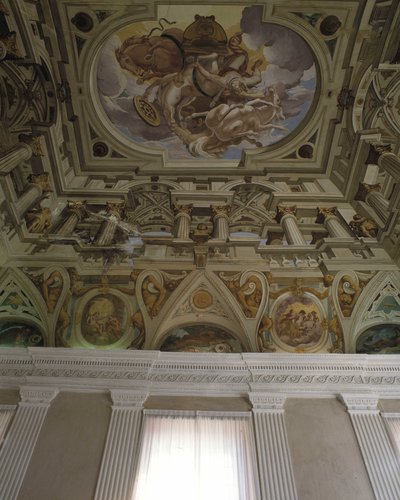 Pád Phaeton (Phaethon) (1625) - Freska v trompe l
