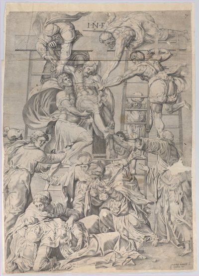 Sestup z kříže, 1550-1600. od Giovanni Battista Cavalieri