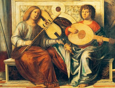 Cherubové hrající na hudební nástroje od Giovanni Battista Cima da Conegliano
