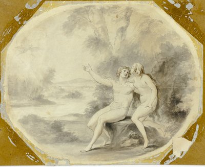 Adam a Eva v ráji od Giovanni Battista Cipriani