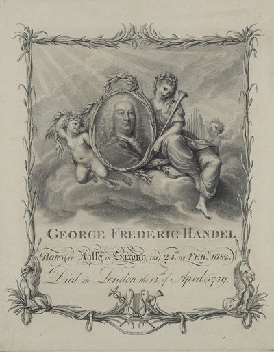 George Frideric Händel, rytý Francesco Bartolozzi (1727-1815), kolem 1790 od Giovanni Battista Cipriani