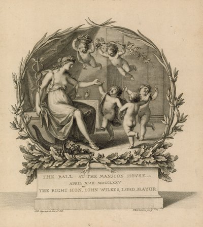 Vstupenka na ples v Mansion House, Londýn, 17. dubna 1775 od Giovanni Battista Cipriani