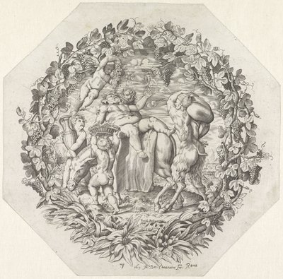 Bacchanal potkal opilého Silena od Giovanni Battista Costantini