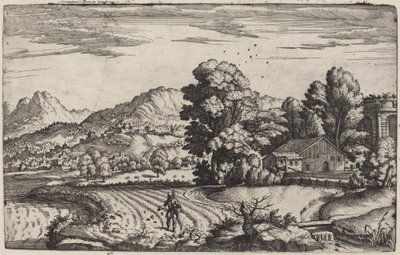 Hornatá krajina s podobenstvím o rozsévači od Giovanni Battista Fontana