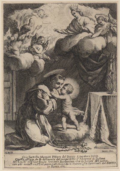 Svatý Antonín z Padovy od Giovanni Battista Mercati