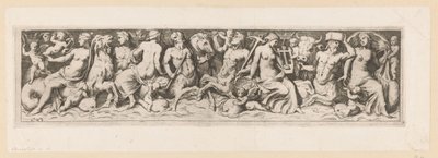 Tritony, nereidy a putti od Giovanni Battista Mercati