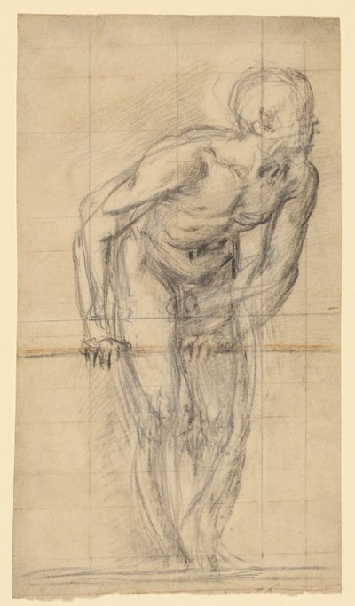 Stojící mužský akt (recto); stojící mužský akt (verso) od Giovanni Battista Naldini