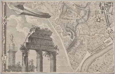 Nová mapa Říma, kterou vynesl na světlo Giambattista Nolli v roce MDCCXLVII, známá jako La Pianta Grande di Roma od Giovanni Battista Nolli