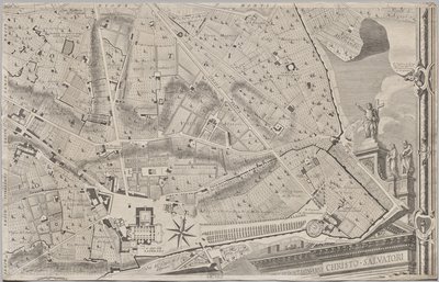 Nová mapa Říma, kterou vynesl na světlo Giambattista Nolli v roce MDCCXLVII, známá jako La Pianta Grande di Roma od Giovanni Battista Nolli