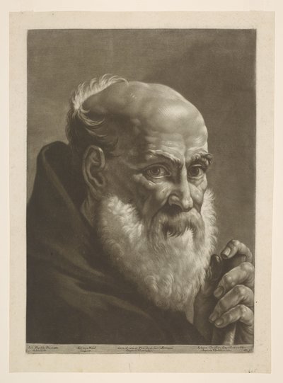Vousatý mnich od Giovanni Battista Piazzetta