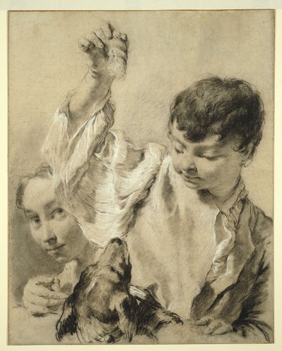 Giacomo krmí psa od Giovanni Battista Piazzetta