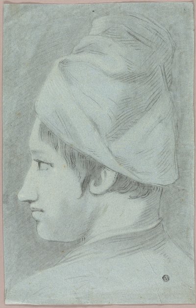 Hlava chlapce s kloboukem z profilu od Giovanni Battista Piazzetta