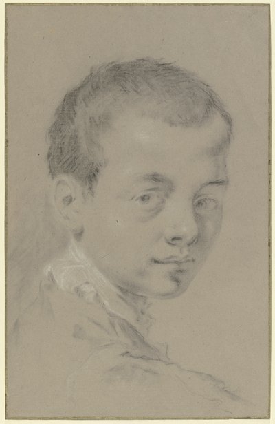 Hlava chlapce, pohled ze tří čtvrtin od Giovanni Battista Piazzetta