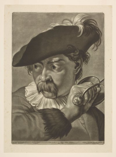 Muž v klobouku s peřím od Giovanni Battista Piazzetta