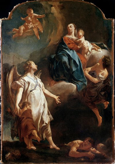 Zjevení Madony andělovi strážnému od Giovanni Battista Piazzetta