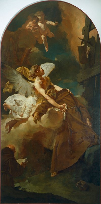 Extáze svatého Františka, Giovanni Battista Piazzetta (1682-1754). od Giovanni Battista Piazzetta
