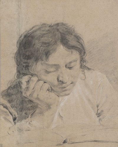 Malý chlapec čte knihu od Giovanni Battista Piazzetta