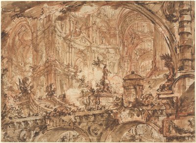 Velkolepý palácový interiér od Giovanni Battista Piranesi