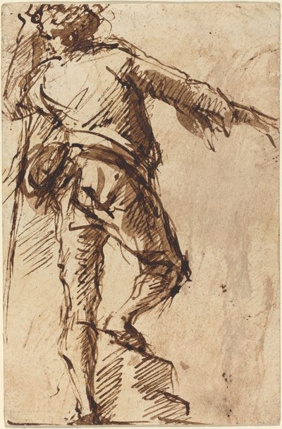 Mladý muž s holí od Giovanni Battista Piranesi