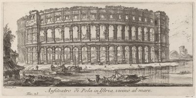 Amfiteátr v Pule na Istrii od Giovanni Battista Piranesi