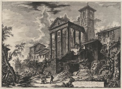 Pohled na Herkulův chrám ve městě Cora, deset mil od Velletri (z: Vedute di Roma) od Giovanni Battista Piranesi