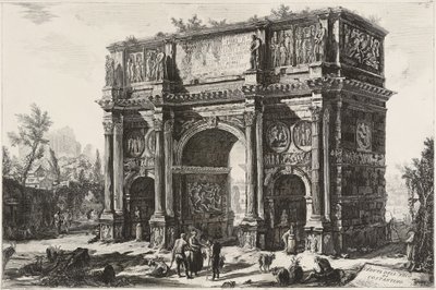 Pohled na Konstantinův oblouk od Giovanni Battista Piranesi