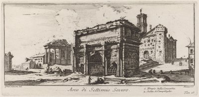 Oblouk Septimia Severa od Giovanni Battista Piranesi