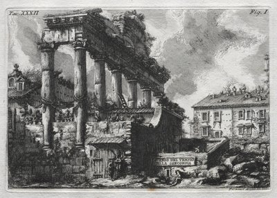 Avanco z chrámu Concordia od Giovanni Battista Piranesi