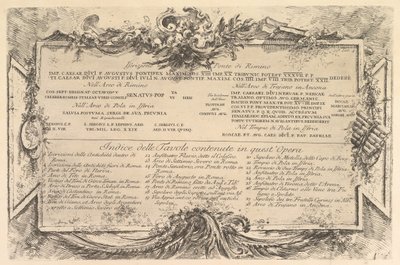 Začátek Nápis na straně R ..., ca. 1748. od Giovanni Battista Piranesi