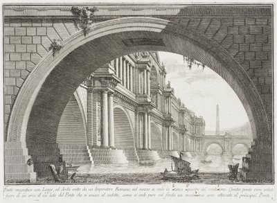 Most krytý lodžiemi a oblouky od Giovanni Battista Piranesi