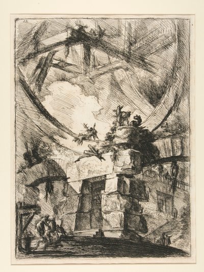 Carceri, IX: Obří kolo od Giovanni Battista Piranesi