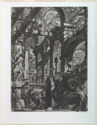 Řada věznic, deska V od Giovanni Battista Piranesi