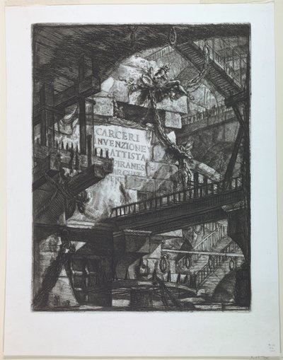 Řada Carceri, titulní strana od Giovanni Battista Piranesi