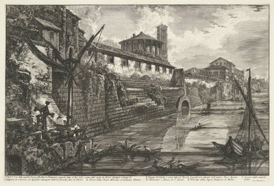 Cloaca Maxima te Rome Pohled na starověké Sostrizioni od Tarquinia Superba zvaného Bel Lido (...) (název na objektu) Gezichten op Rome (název série) Pohledy na Řím navrhl a vyryl architekt Giambattista Piranesi Ve (nez) iano (název série od Giovanni Battista Piranesi