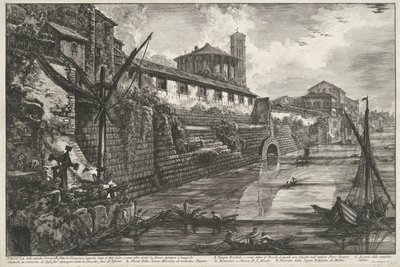 Cloaca Maxima te Rome Pohled na starověké Sostrizioni od Tarquinia Superba zvaného Bel Lid (...) (název na objektu) Gezichten op Rome (název série) Pohledy na Řím navržený a vyrytý architektem Giambattista Piranesi Ve (nez) iano (název série) od Giovanni Battista Piranesi
