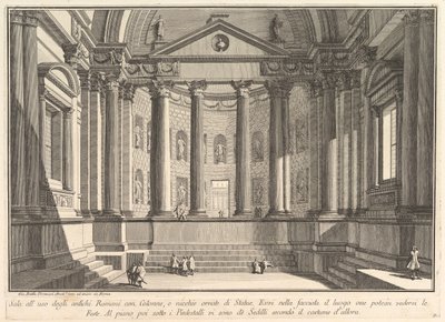 Kolonádová síň podle zvyku starých Římanů a výklenky zdobené..., ca. 1750. od Giovanni Battista Piranesi