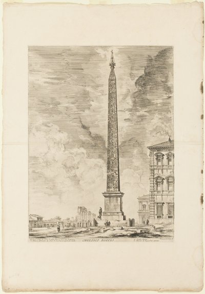Egyptský obelisk. To bylo postaveno papežem Sixtem V. na Piazza of St. John Lateran, z Views of Rome od Giovanni Battista Piranesi