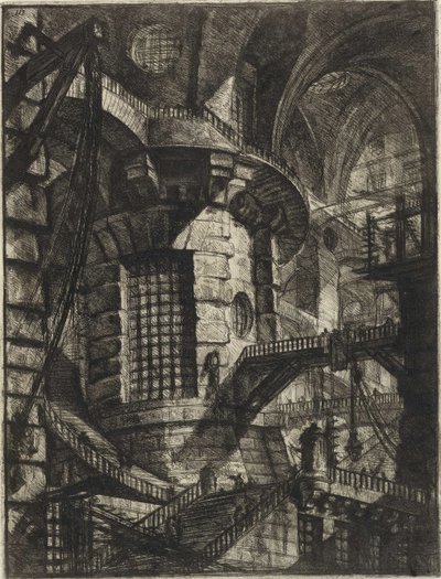 Ze série Imaginární vězení (The Prisons of Invention) od Piranesi, Giovanni Battista (1720-1778). Mědirytina, ca 1761, soukromá sbírka od Giovanni Battista Piranesi