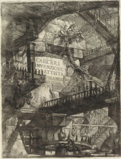 Ze série Imaginární vězení (The Prisons of Invention) od Piranesi, Giovanni Battista (1720-1778). Mědirytina, ca 1761, soukromá sbírka od Giovanni Battista Piranesi