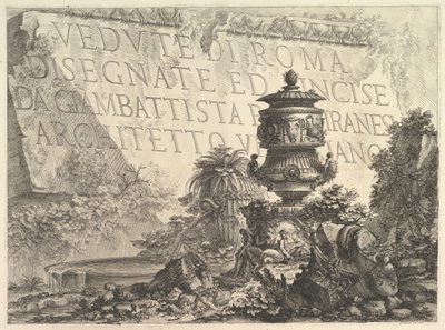 Titulní strana Frontispisu, 1748. od Giovanni Battista Piranesi