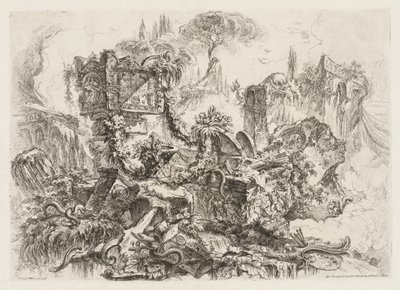 Groteschi: Ruiny s hady od Giovanni-Battista Piranesi