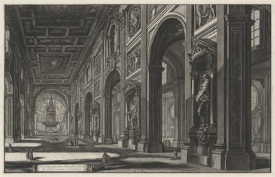 Pohled do interiéru baziliky San Giovanni in Laterano (z: Vedute di Roma) od Giovanni Battista Piranesi