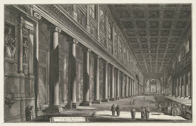 Innenansicht der Santa Maria Maggiore in Rom von Giovanni-Battista Piranesi