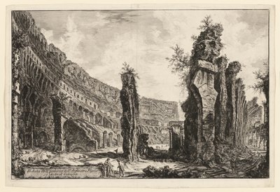 Vnitřní pohled na Koloseum, z Pohledy na Řím od Giovanni Battista Piranesi