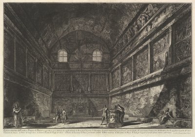 Vnitřní pohled na starověký Bakchův chrám, nyní kostel S. Urbano, dvě míle..., ca. 1750. od Giovanni Battista Piranesi