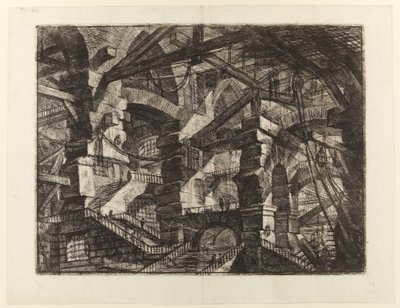 Vězení vynálezů, deska XIV: Gotický oblouk od Giovanni Battista Piranesi