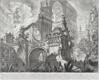 Část prostorného a velkolepého přístavu pro použití starých Římanů, který se otevírá na velké tržní náměstí, 1761-80 od Giovanni Battista Piranesi