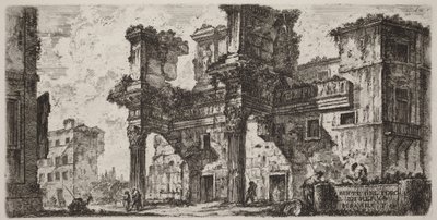 Část Nervaova fóra od Giovanni Battista Piranesi