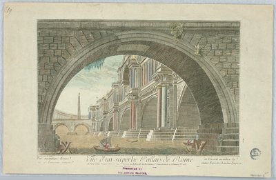 Peep-show, pohled na vynikající Pallais v Římě od Giovanni Battista Piranesi
